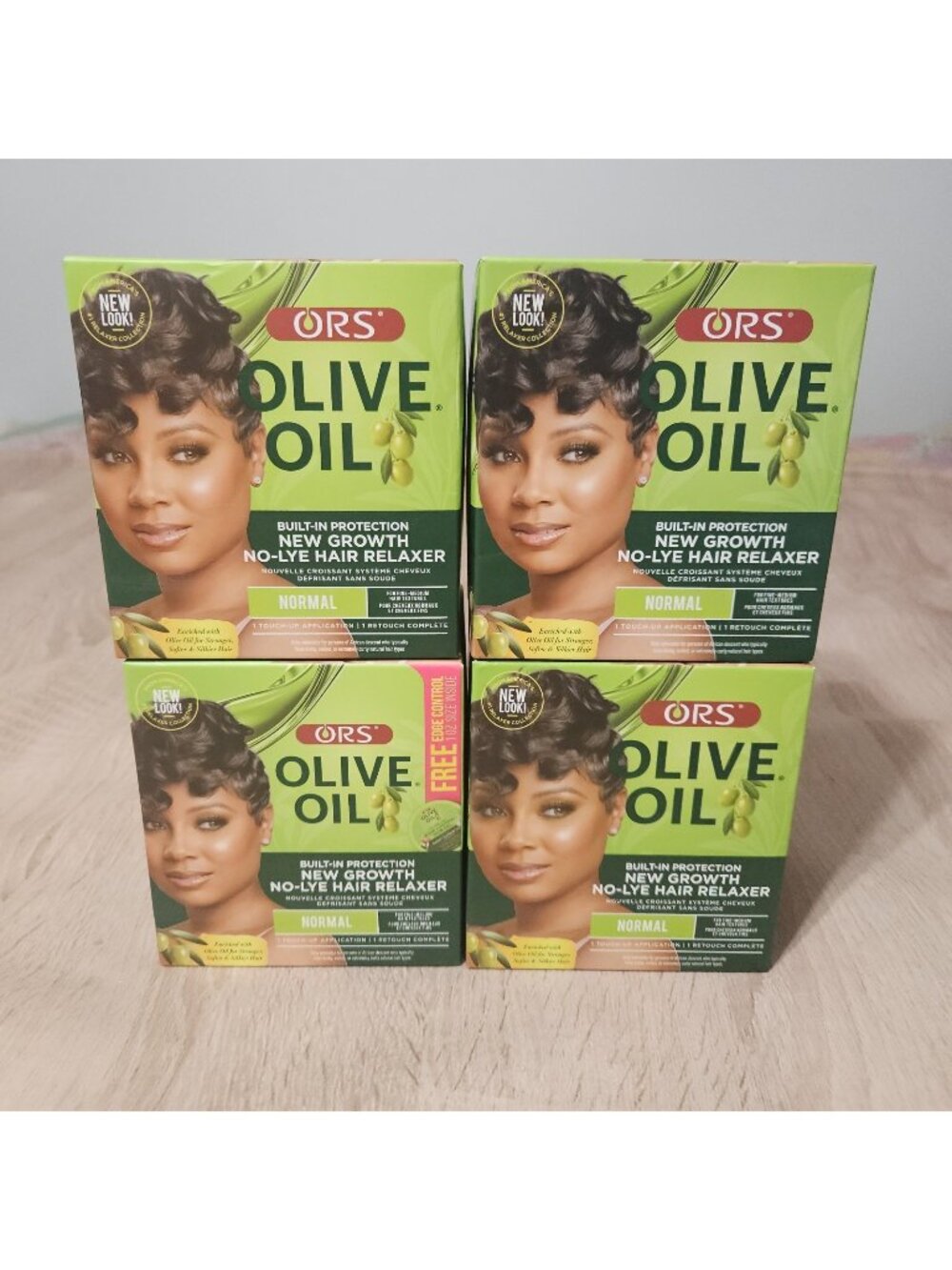 Lot Of 4 ORS New Growth No-Lye Hair Relaxer Normal Strength Box Kits Exp 08/27 #